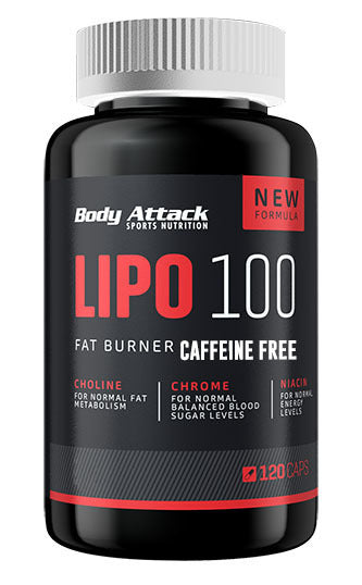 BODY ATTACK Lipo 100 Caffeine Free - 120 Kapseln