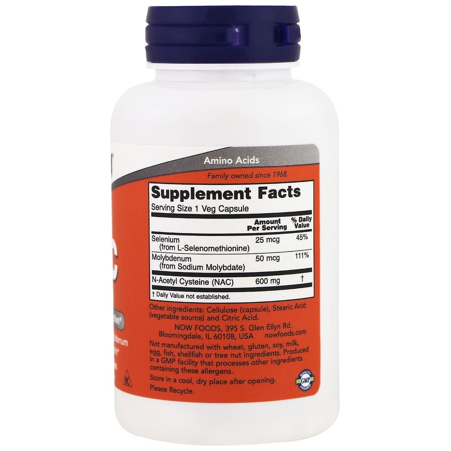 NOW FOODS NAC 600mg - 100 Veg. Kapseln