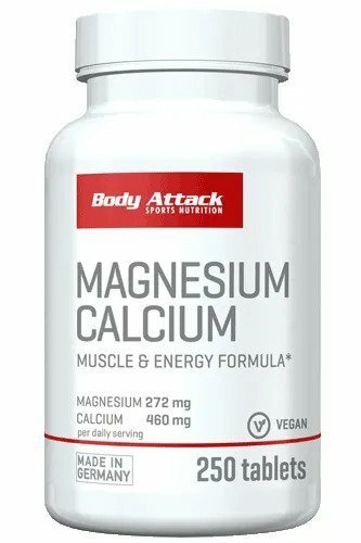 BODY ATTACK Magnesium Calcium - 250 Tabletten