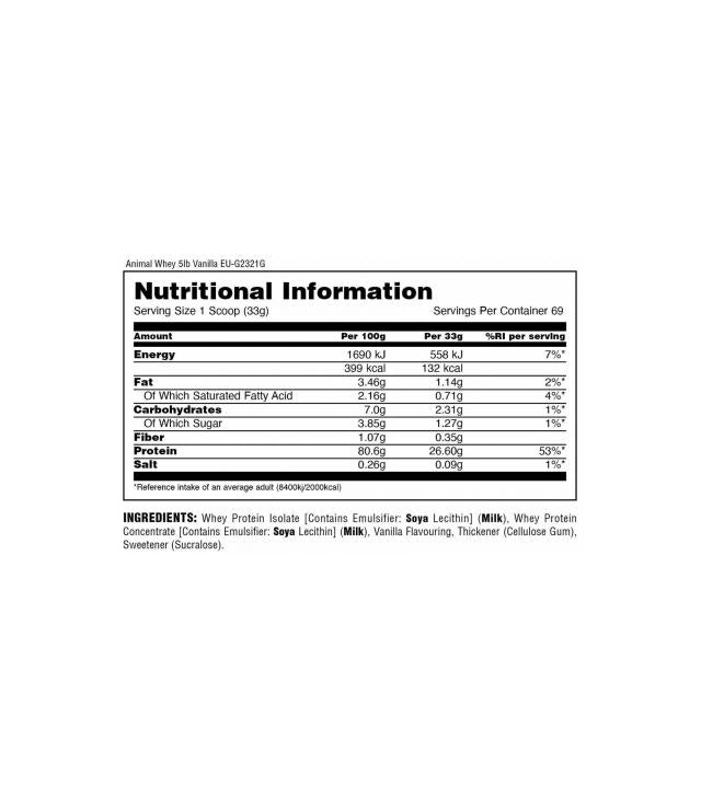 ANIMAL Whey Protein - 2300g Dose