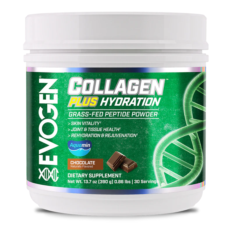 EVOGEN NUTRITION Collagen – Hydrolysiertes Kollagen Typ I & III mit Aquamin und Vitamin D – 30 Portionen