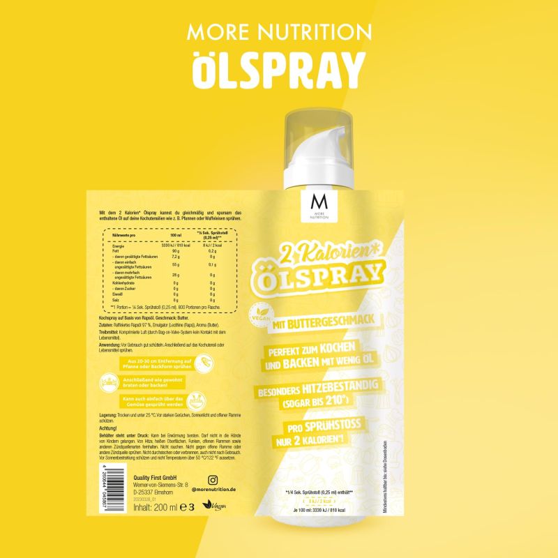 MORE NUTRITION 2 Kalorien-Ölspray - 200ml
