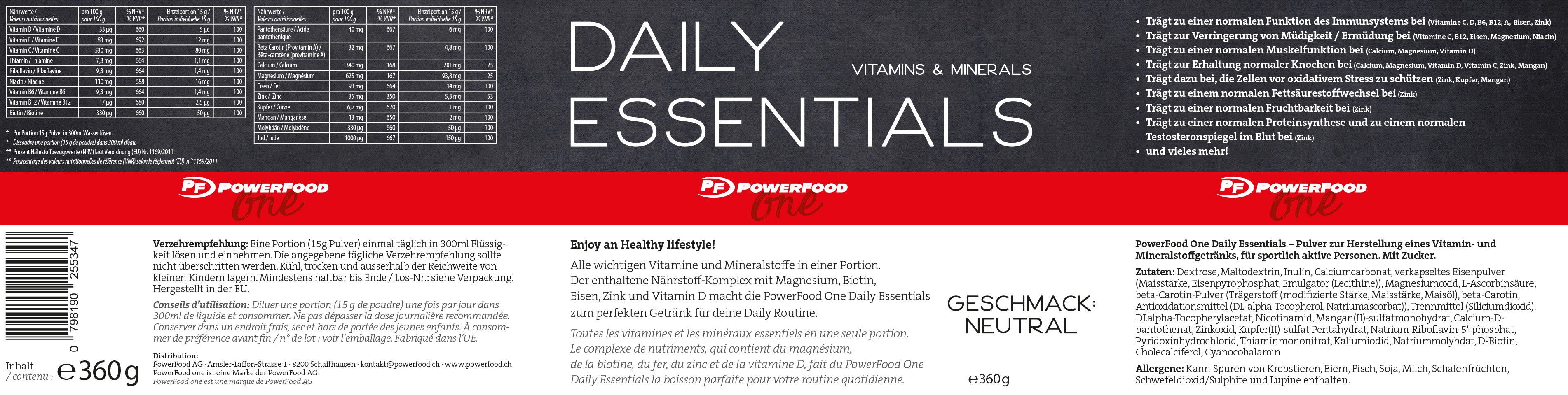 POWERFOOD ONE Daily Essentials - 360g