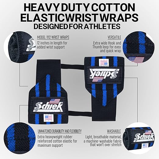 SCHIEK Wrist Wrap Model 1112R 12" Blue