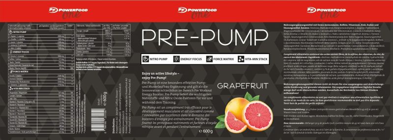 POWERFOOD ONE Pre-Pump - 600g