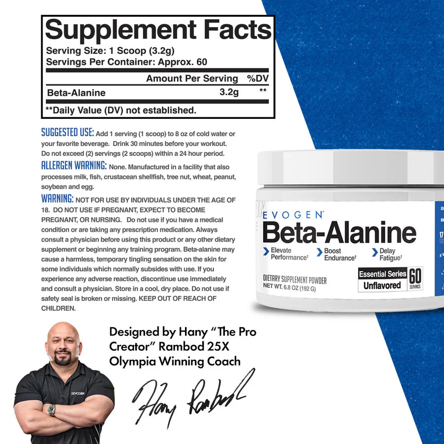 EVOGEN Beta-Alanine - 60 Portionen