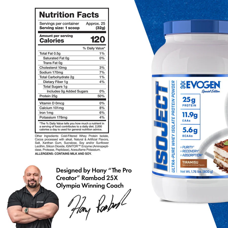 EVOGEN NUTRITION ISOJECT Whey Isolate – 26–28 Portionen