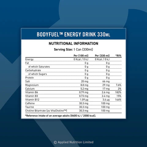 APPLIED NUTRITION Body Fuel Energy Drink - 12x330ml