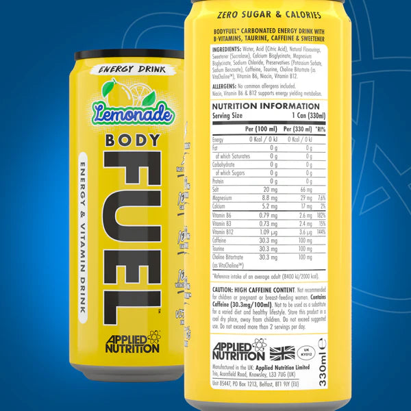 APPLIED NUTRITION Body Fuel Energy Drink - 12x330ml