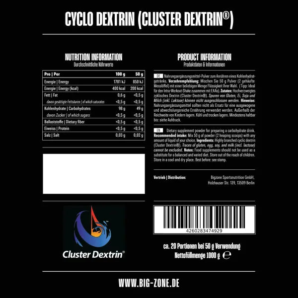 BIG ZONE Cyclo Dextrin - 1000g