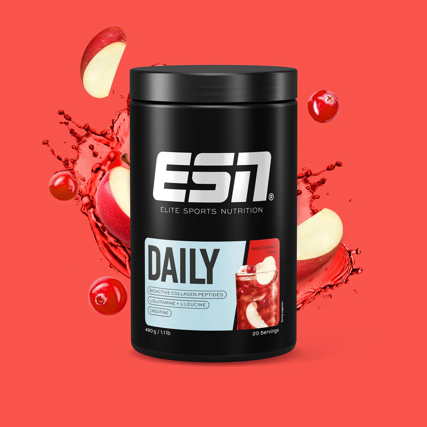 ESN Daily Collagen Peptides L-Glutamine Creatine - 480g Dose