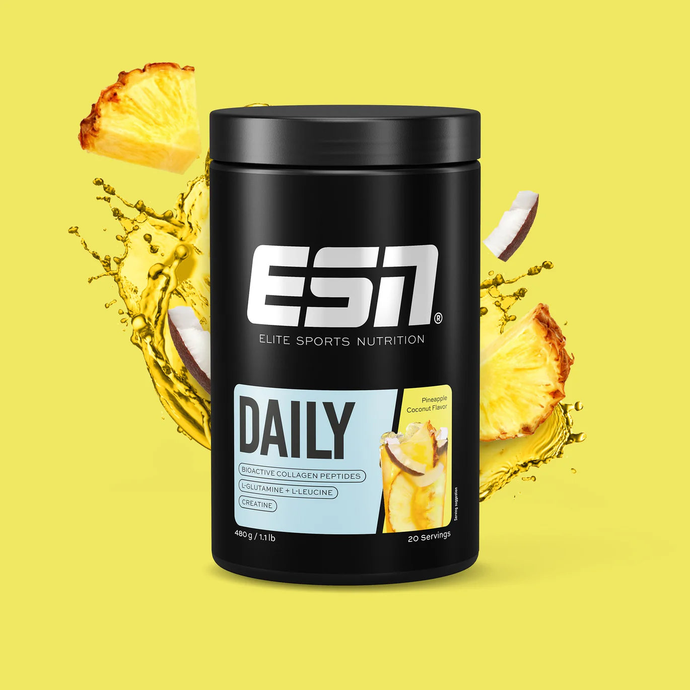 ESN Daily Collagen Peptides L-Glutamine Creatine - 480g Dose