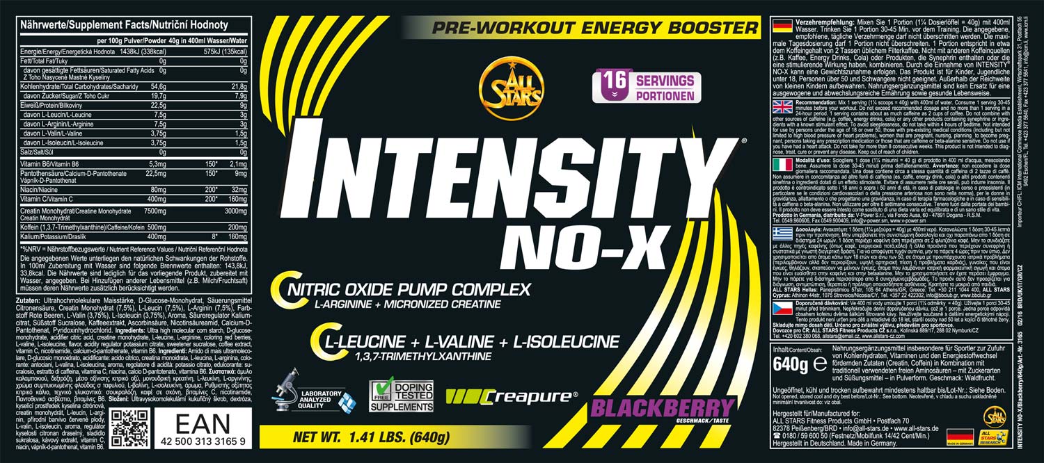 ALL STARS Intensity No-X - 640g (16 Port.)