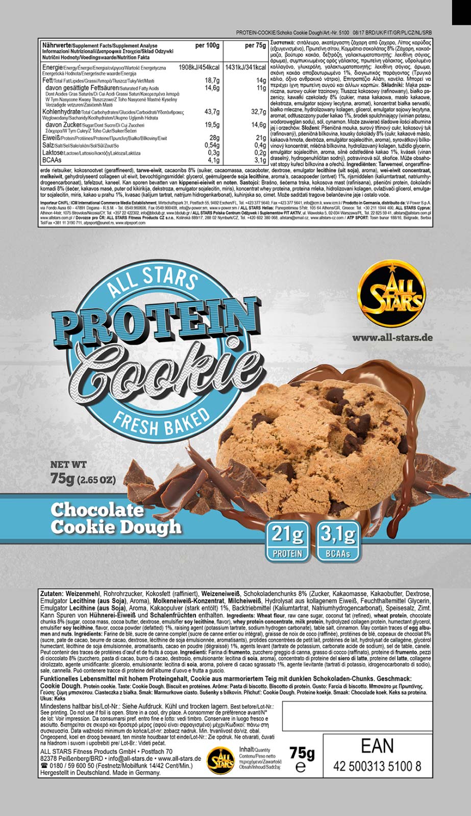 ALL STARS Protein Cookie - 12x75g
