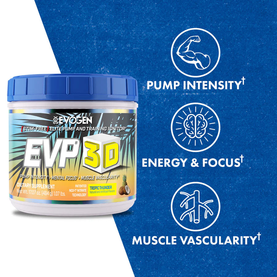EVOGEN EVP 3D Elite Pump Pre-Workout Booster - 480g (40 Port.)