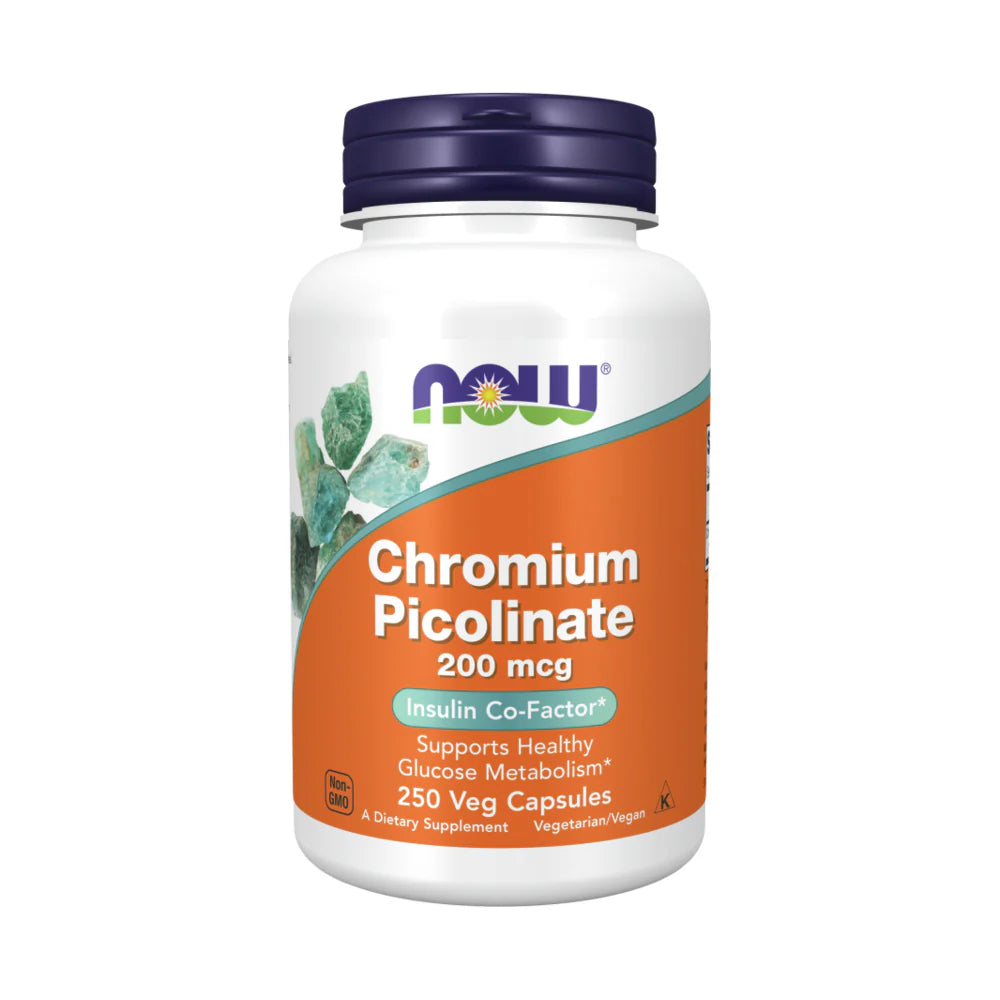 NOW FOODS Chromium Picolinate 200mcg - 250 Veg. Kapseln