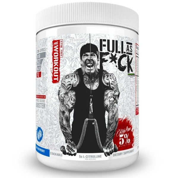 5% NUTRITION Full as F*ck Stim Free Pre Workout - 350g Dose