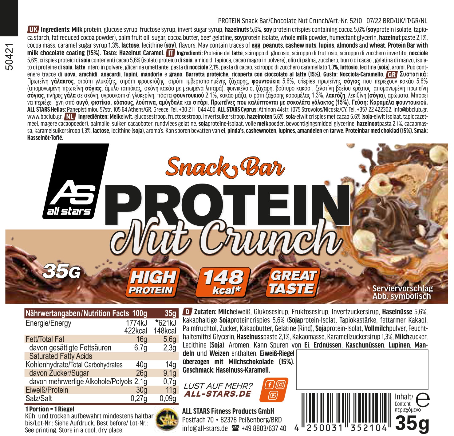 ALL STARS Protein Snack Bar - 18x35g