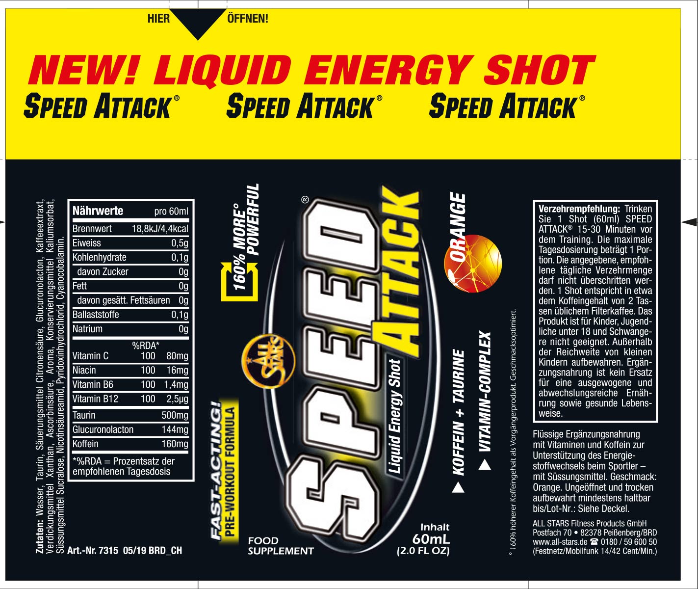 ALL STARS Speed Attack - 24x60ml