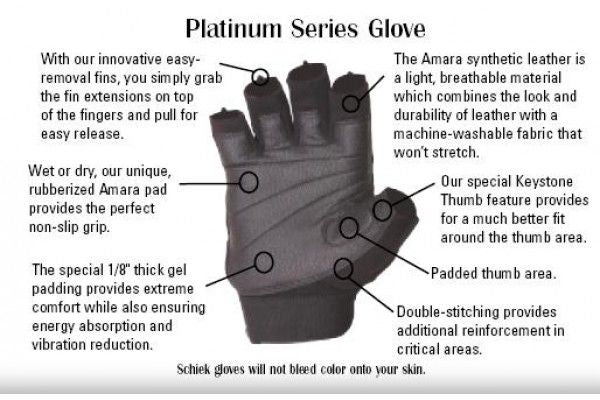 SCHIEK Lifting Gloves Platinum Series Model 530