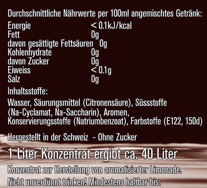 YIPPIE Zero Carb Drinkkonzentrat (Sirup) - 1000ml