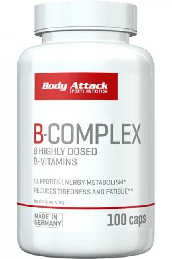 BODY ATTACK VITAMIN B COMPLEX - 100 KAPSELN