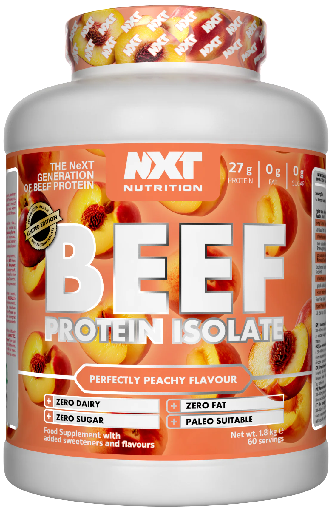 NXT NUTRITION Beef Protein Isolate - 1800g - 2160g Dose