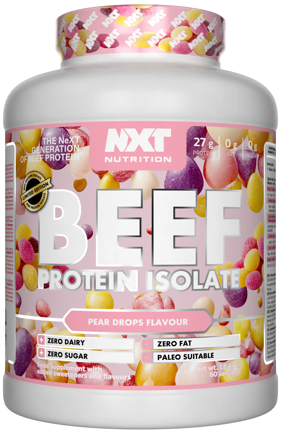 NXT NUTRITION Beef Protein Isolate - 1800g - 2160g Dose