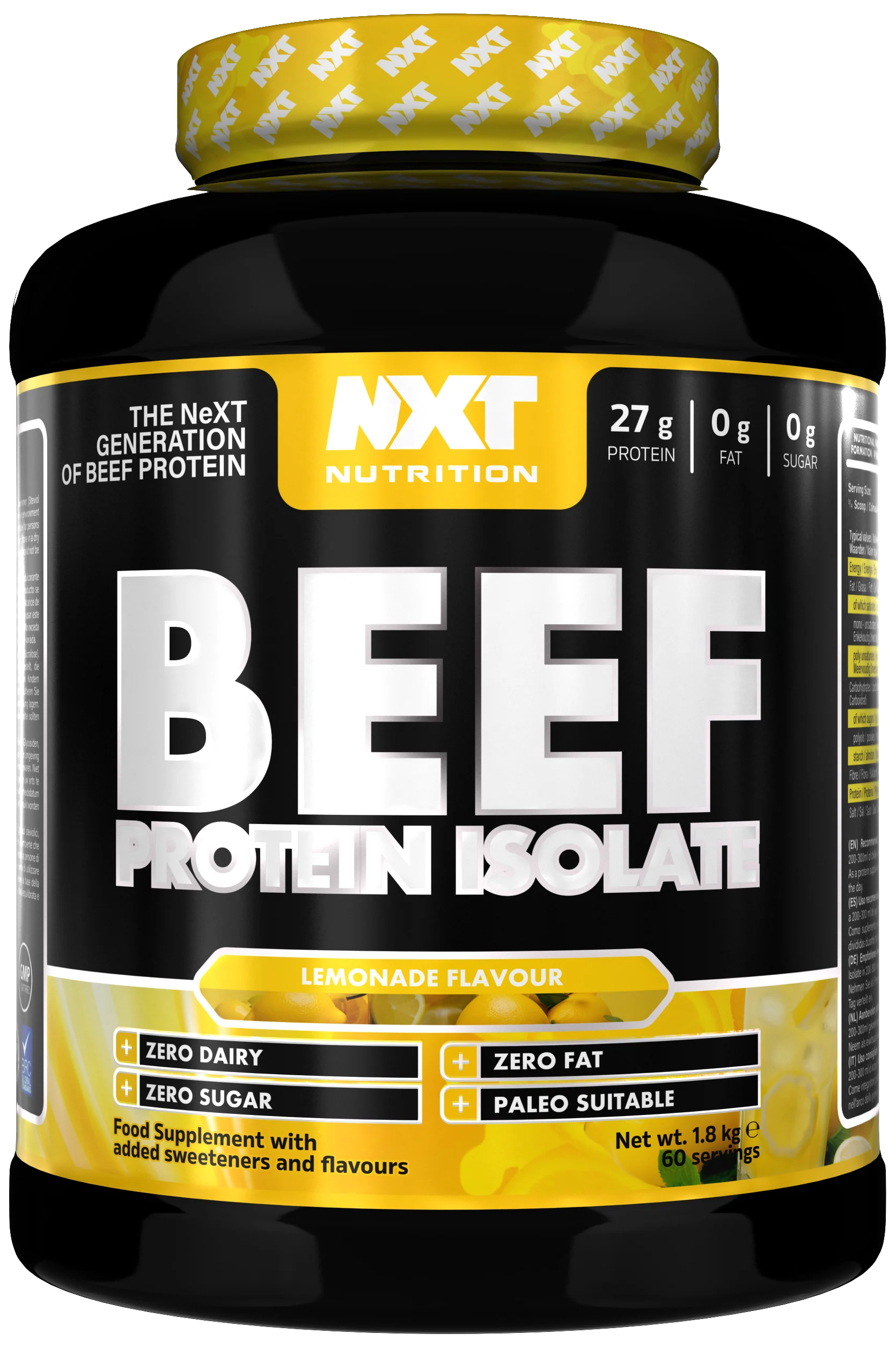 NXT NUTRITION Beef Protein Isolate - 1800g Dose