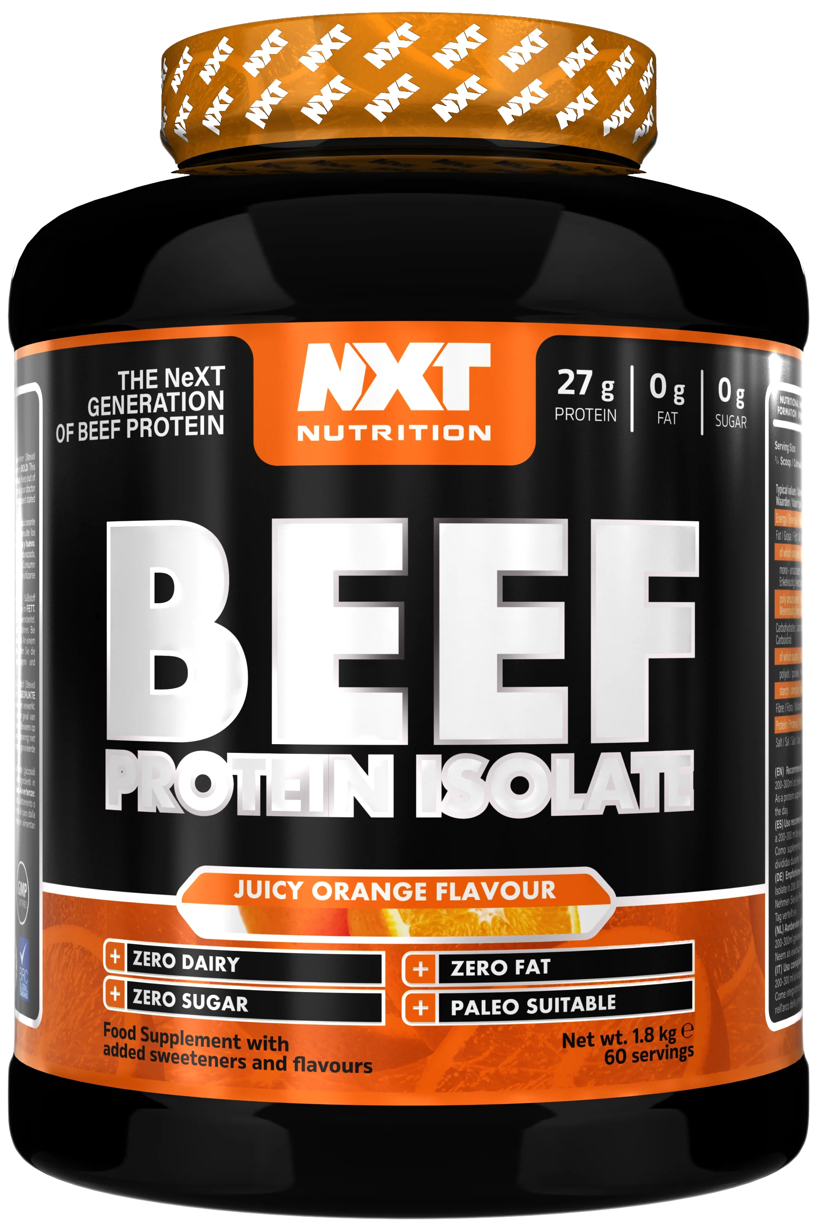 NXT NUTRITION Beef Protein Isolate - 1800g Dose