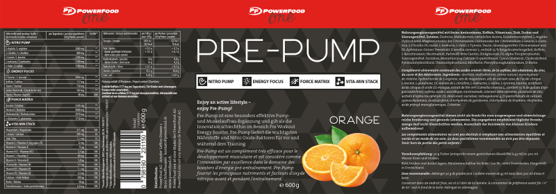POWERFOOD ONE Pre-Pump - 600g