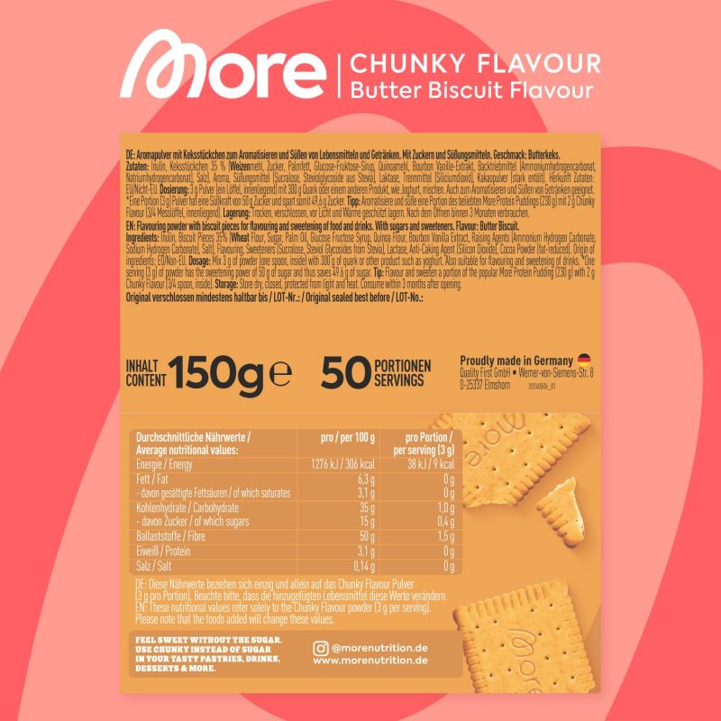 MORE NUTRITION Chunky Flavour - 150g