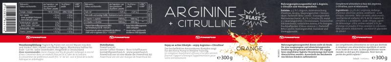 POWERFOOD ONE Arginine + Citrulline - 300g