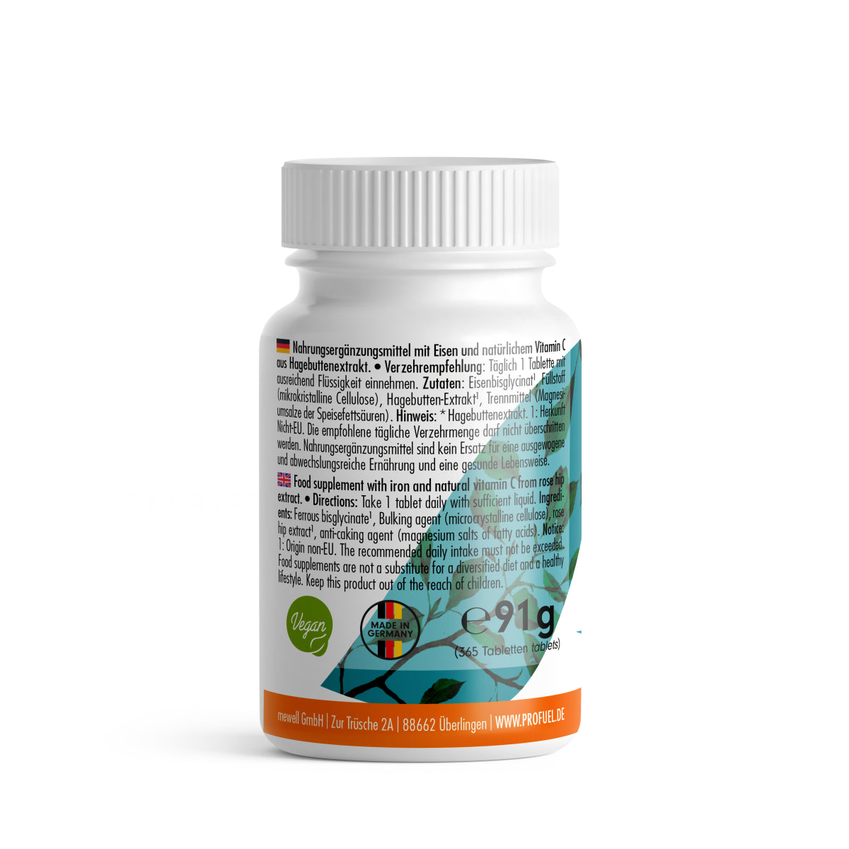 PRO FUEL Eisen + Vitamin C - 365 Tabletten