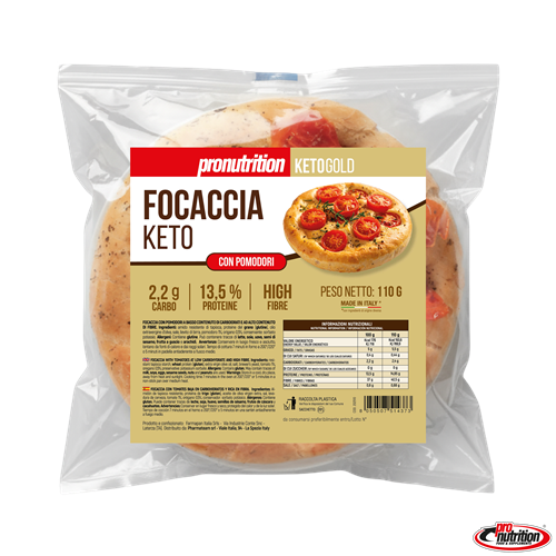 PRONUTRITION Focaccia Keto mit Tomaten - 110g