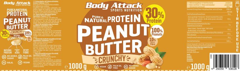 BODY ATTACK Peanut Butter - 1000g