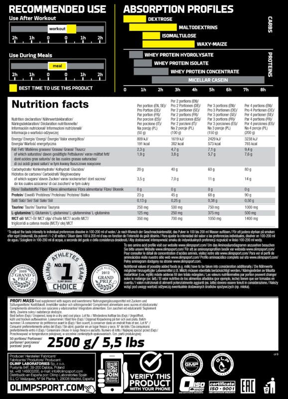 OLIMP Profi Mass - 2500g
