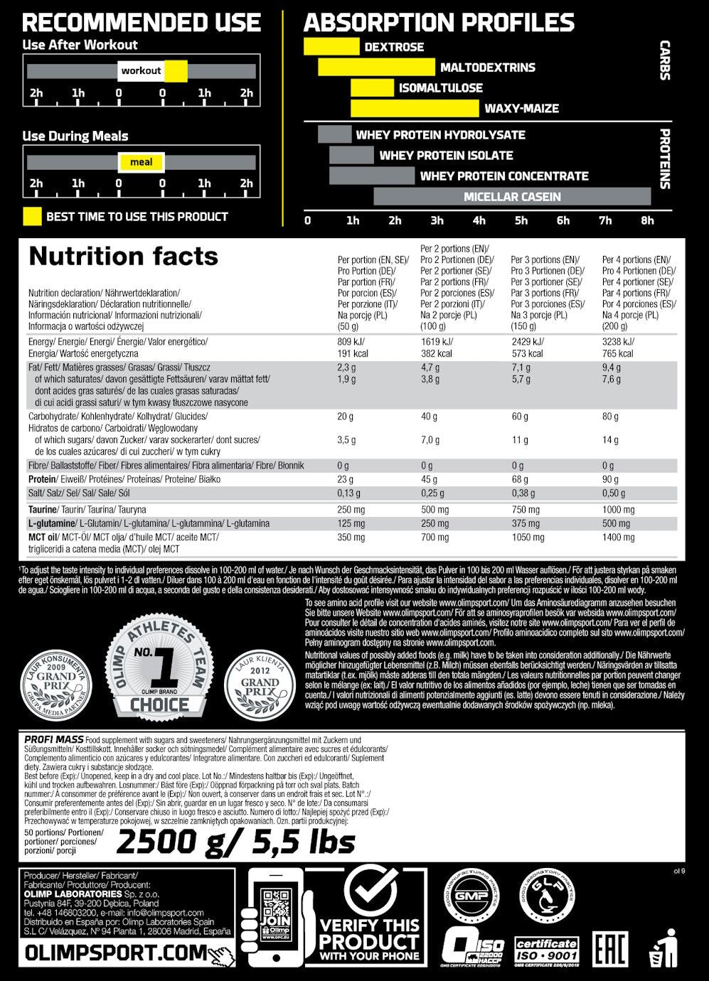 OLIMP Profi Mass -1000g