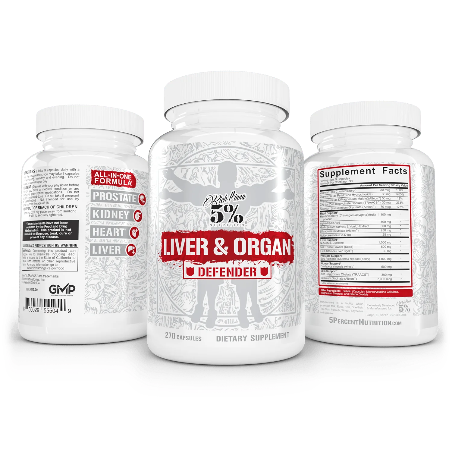 5% NUTRITION Liver & Organ Defender - 270 Caps/Kapseln