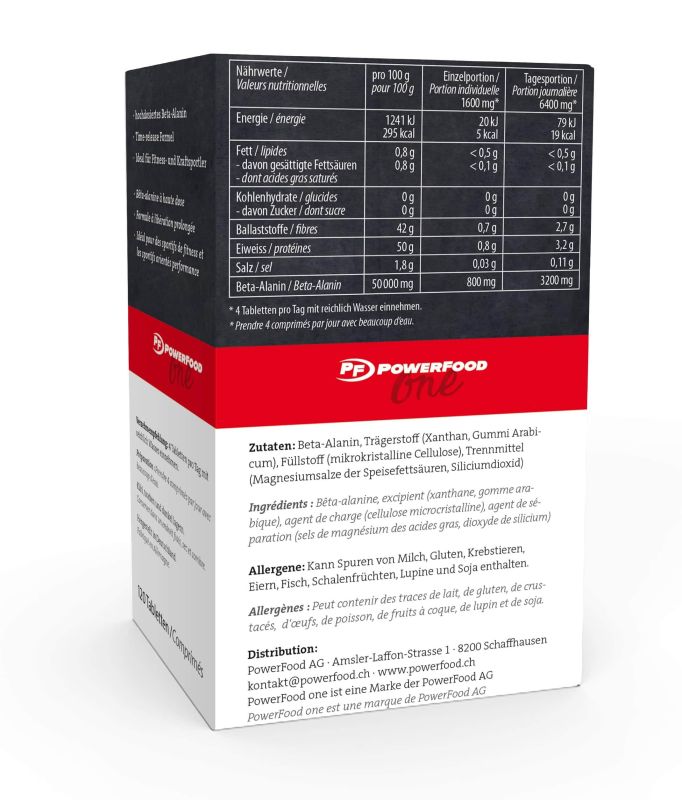 POWERFOOD ONE High Grade Beta Alanine - 120 Tabletten