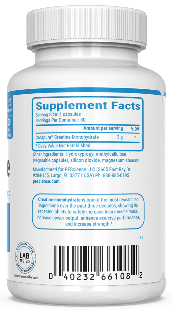 PESCIENCE TruCreatine (Creapure®) – 120 Kapseln