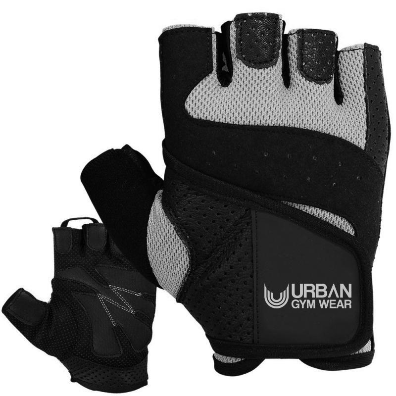 URBAN GYM WEAR Premium Weightlifting Gloves Black/Grey (Handschuhe)
