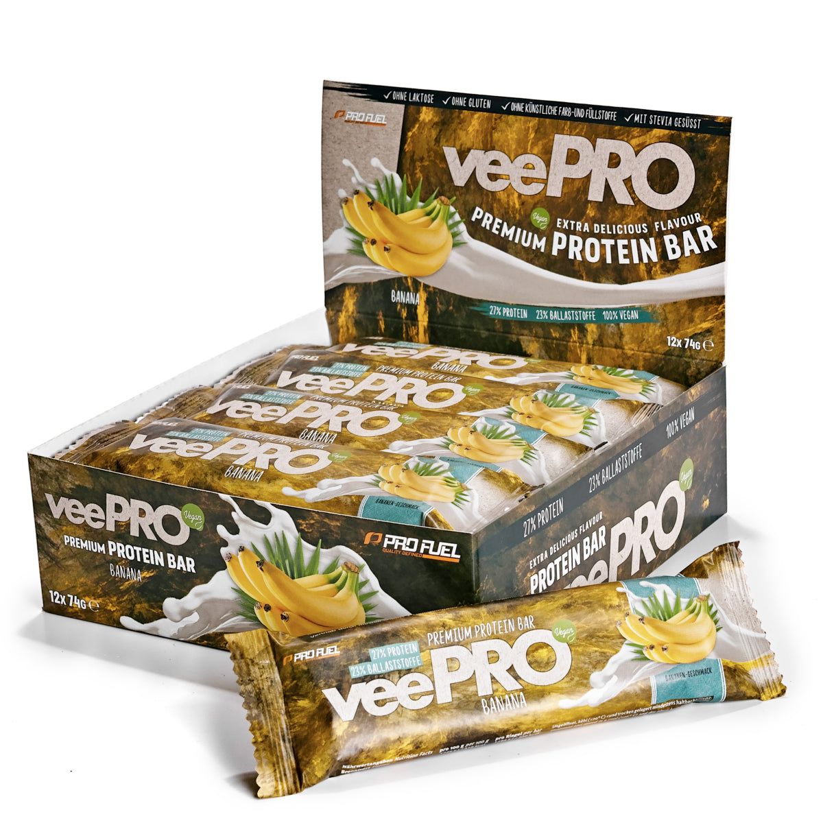 PRO FUEL veePRO Premium Protein Bar Vegan - 12x74g