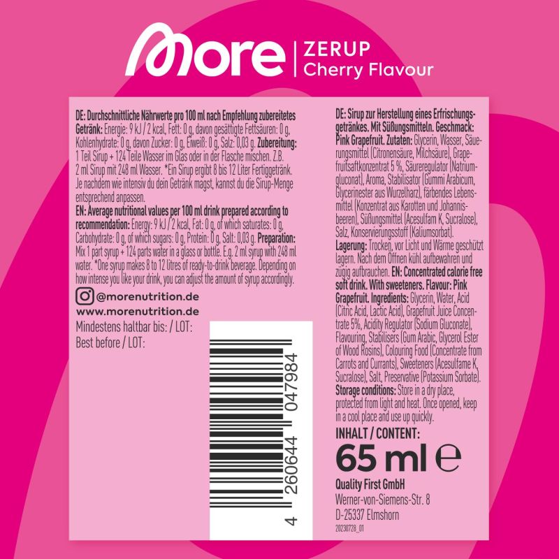 MORE NUTRITION ZERUP - 65ml