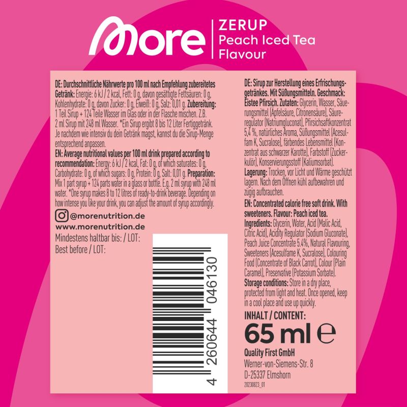 MORE NUTRITION ZERUP - 65ml