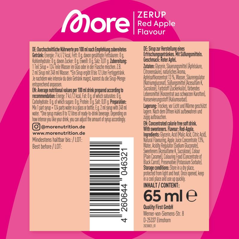 MORE NUTRITION ZERUP - 65ml