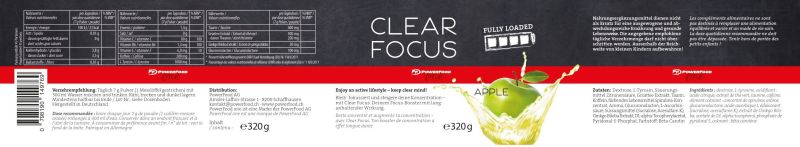 POWERFOOD ONE Clear Focus - 320g Apple