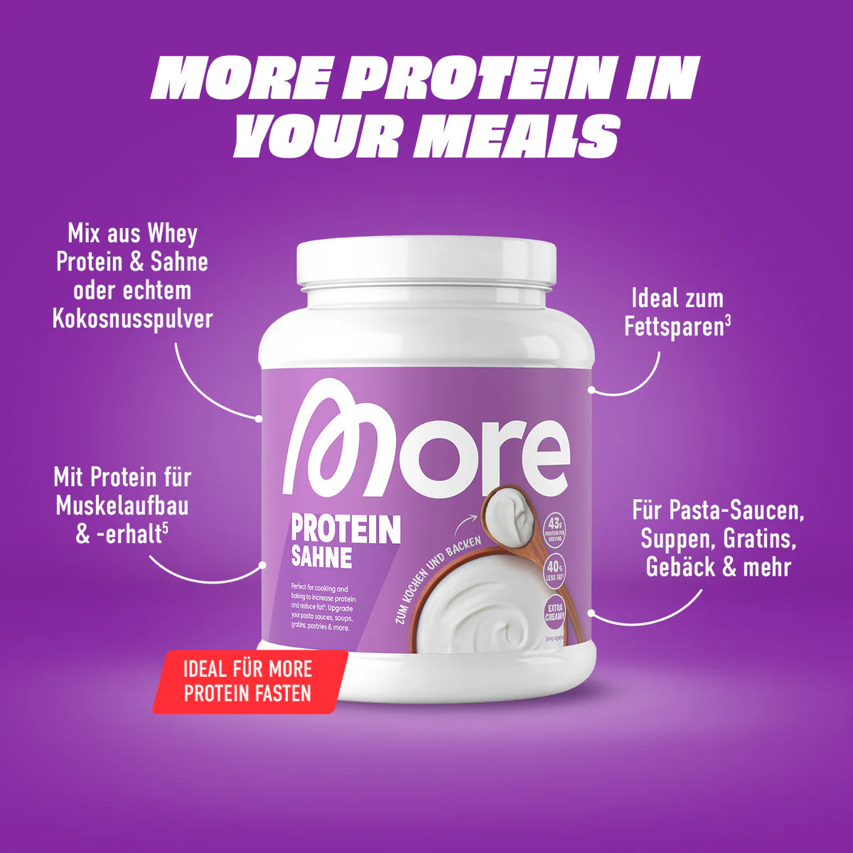 MORE NUTRITION Protein Sahne - 300g