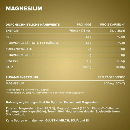 IRONMAXX MG-Magnesium Citrat - 130 Kapseln