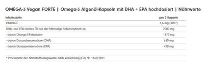PRO FUEL Omega 3 Vegan FORTE - 120 Kapseln